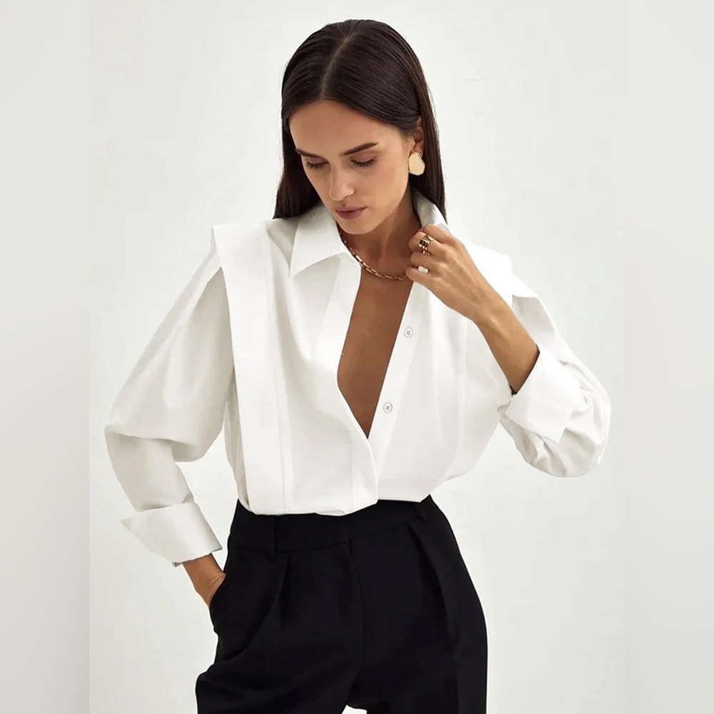 COMMENSE Oversized Button Down Shirt - size XSmal